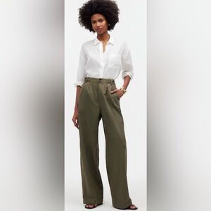 Madewell Harlow Wide-Leg Pant in Faded Ivy